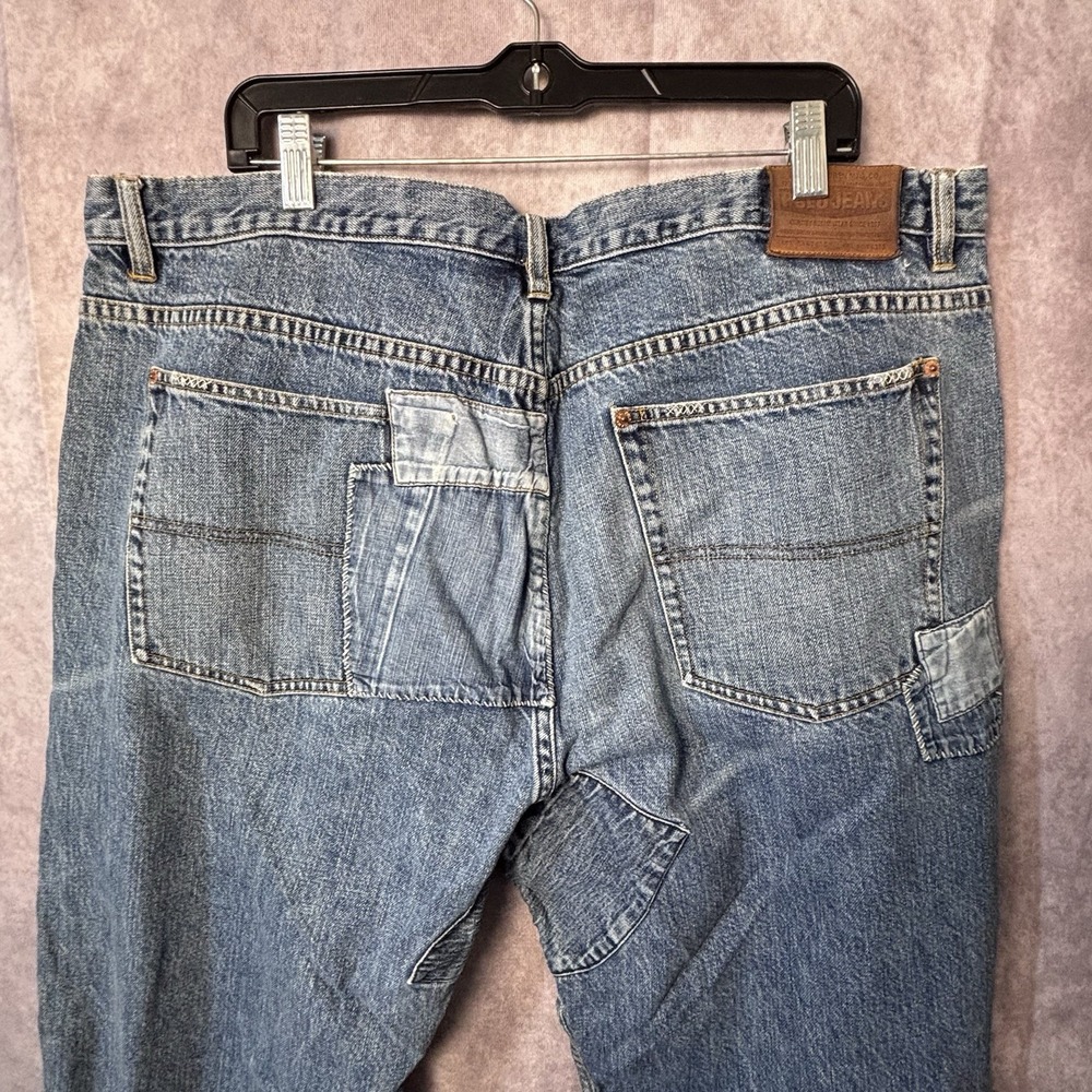 Polo Ralph‎ Lauren Men's 40x32 Patchwork Distressed Denim Y2K - Picture 7 of 12